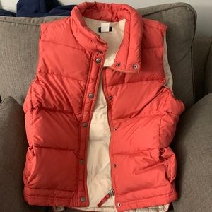 Women’s large Jcrew pink and cream color vest